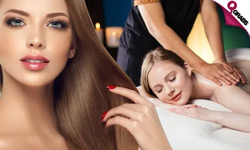 Killer Beauty Deal: Massage + Hair Treatment & Dry + Mani-Pedi!